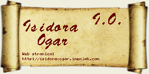 Isidora Ogar vizit kartica